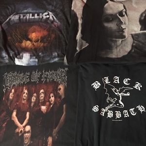 shirt Lot / DIO Black Sabbath Metallica 2x